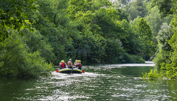 Raften cetina river